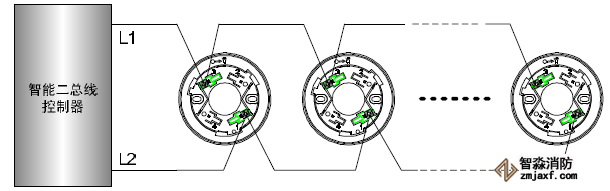 JTY-GD-930 型点型光电感烟火灾探测器接线